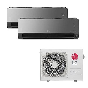 Ar-Condicionado Multi Split Inverter LG 24.000 BTUs (1x HW Artcool 12.000 + 1x HW Artcool 18.000) Quente/Frio 220V