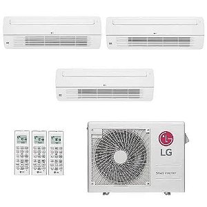 Ar-Condicionado Multi Split Inverter LG 24.000 BTUs (2x Evap Cassete 1 Via 9.000 + 1x Evap Cassete 1 Via 18.000) Quente/Frio 220V