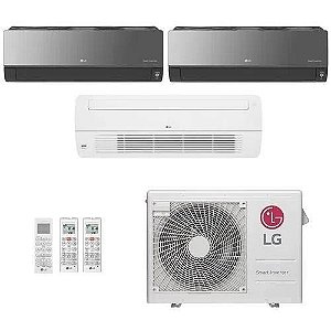 Ar Condicionado Multi Inverter LG 36.000 BTUS Q/F 220V +1x Cassete 1 Via 18.000 BTUS +2x Art Cool  18.000 BTUS)