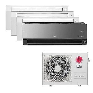 Ar Condicionado Multi Split Inverter LG 30.000 BTUS Quente/Frio 220V (+3x Cassete 1 Via LG 9.000 BTUS +1x High Wall LG Art Cool  24.000 BTUS)