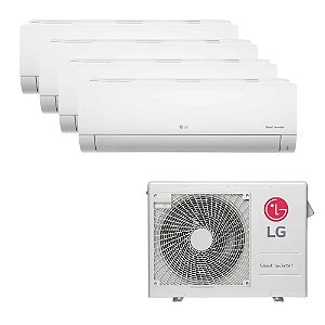 Ar-Condicionado Multi Split Inverter LG 48.000 BTUs (2x HW 9.000 + 1x HW 12.000 + 1x HW 18.000) Quente/Frio 220V