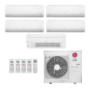 Ar-Condicionado Multi Split Inverter LG 48.000 BTUs (4x HW 9.000 + 1x Evap Cassete 1 Via 18.000) Quente/Frio 220V