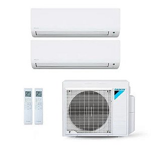 Multi Split Inverter Daikin 18.000 BTUs (1x Evap HW 9.000 + 1x Evap HW 12.000) Quente/Frio 220V