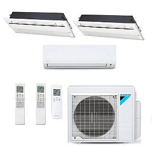 Daikin Multi Split Inverter 18.000 BTU/h (2x Cassete 1 Via 9.000 e 1x HW 9.000) - Quente/Frio 220V