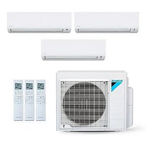 Multi Split Inverter Daikin 24.000 BTUs (1x HW 9.000 + 1x HW 12.000 + 1x HW 18.000) Quente/Frio 220V