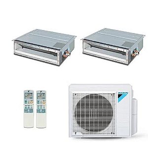 Ar-Condicionado Multi Split Inverter Daikin 28.000 BTUs (2x Duto 18.000) Quente/Frio 220V