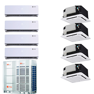 TVR 10 HP Trane Q/F (4 x Cassete 4 vias compacto 12.000 BTUs 4 x HW 12.000 BTUs) 220V/380V Trifásico