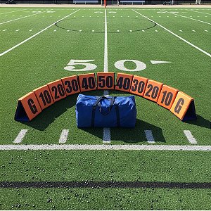 Kit 11 Marcadores de Jardas para Futebol Americano