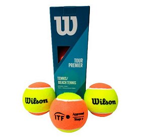 3 Bolas De Beach Tennis Wilson Premier Tour - Estagio 2