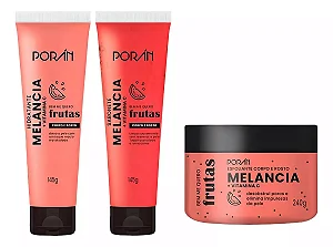 Kit Cuidados Com Rosto E Corpo Melancia Vit C Pele Aveludada