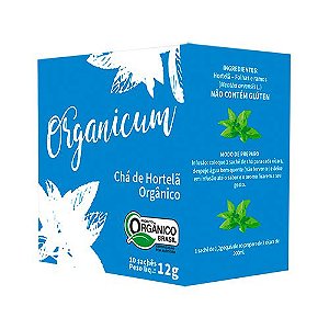 Chá de Hortelã Orgânico 10 sachês x 10g Organicum