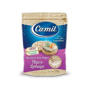 Mini biscoito de arroz Chia e Linhaça Camil 150g