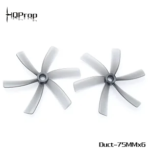 Hélices 3 Polegadas HQProp Duct-75MMX6 para Cinewhoop Cinza (2CW+2CCW)-Policarbonato
