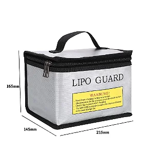 Lipo Battery Safe Bag 215*145*165mm Fireproof Explosionproof Bag RC Lipo Battery Guard Safe Portable Storage Handbag