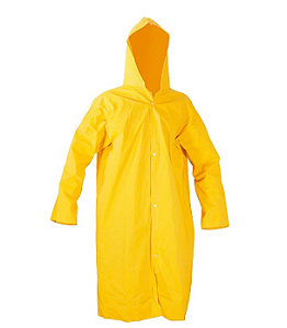 CAPA DE CHUVA PVC AMARELA FORRADA