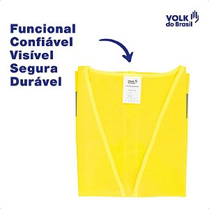COLETE REFLETIVO 1 BOLSO AMARELO VOLK
