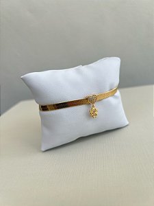 Pulseira Fita Menina Dourado Premium