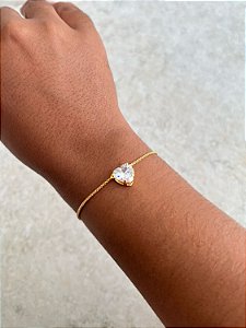 Pulseira Coração Dourado Premium