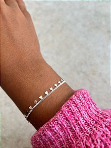 Pulseira Coração Prata Premium