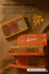 PALETA AURORA CONTORNO,BRONZER,BLUSH,ILUMINADOR  MIA MAKE