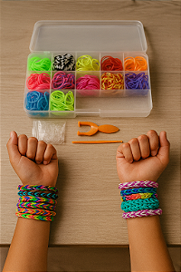 KIT DE ELASTICO NA MALETA P/ PULSEIRA 17X10CM