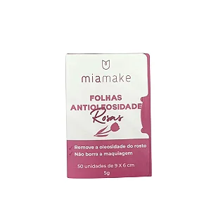 Folhas Antioleosidade Rosas Mia Make 50 Unid