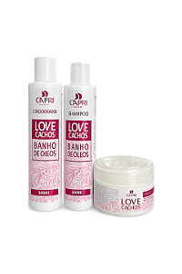 Kit Love Cachos Shampoo, Condicionador e Máscara