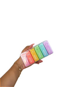 Kit Marcador de Texto Picolé Colorido 6 Unidades