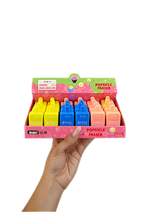Borracha Picolé Colorida para Material Escolar