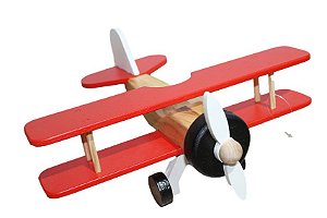 Avião Bi-Plano Vermelho (2 anos+)