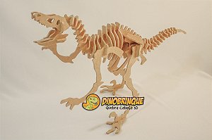 Quebra-cabeça 3D Velociraptor Gigante 47 Peças (6 anos+)
