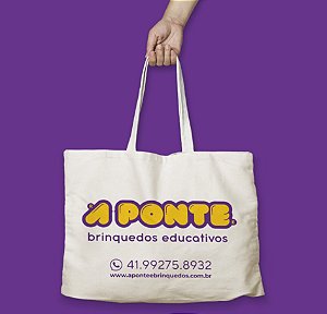 Eco Bag A Pontee 100% Algodão Cru
