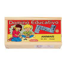 Jogo de Dominó Educativo : Animais (3 anos+)