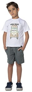 Conjunto Infantil Masculino Camiseta Bermuda Kombi