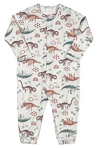 Macacão Longo Bebê Dinossauros Boho