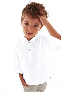 Camiseta Infantil Masculina Manga Longa Bata