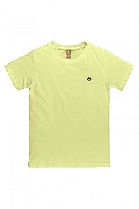 Camiseta Básica Infantil Masculina Manga Curta Verde Limão