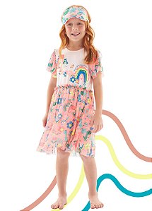 Camisola Infantil Tule com Tapa Olho Up Baby