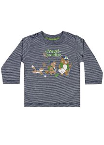 Camiseta Infantil Masculina Manga Longa Listrada Quimby