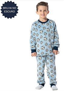 Pijama Infantil  Masculino Inverno Soft Futebol Vrasalon