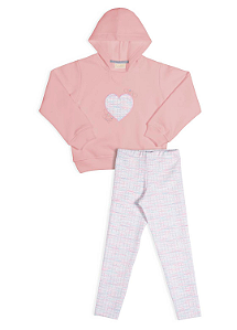 Conjunto Infantil Feminino Rosé Tweed Vrasalon