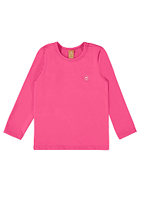 Camiseta UV Infantil Feminina Up Baby Rosa Neon