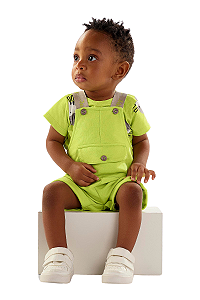 Conjunto Bebê Menino Jardineira e Body