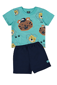 Conjunto Bebê Masculino Camiseta e Bermuda