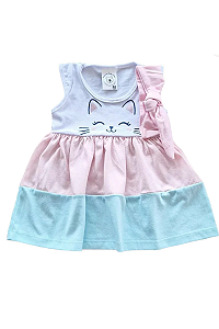 Vestido Bebê Três Marias Com Faixinha de Cabeça
