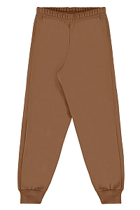 Calça Moletom Infantil Sem Flanela Marrom