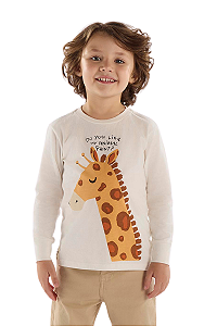 Camiseta Infantil Menino Manga Longa Girafa Up Baby