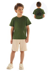 Conjunto Infantil Masculino Camiseta Meia Manga e Bermuda  Quimby