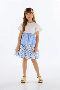 Vestido Infantil em Algodão Estampado Quimby