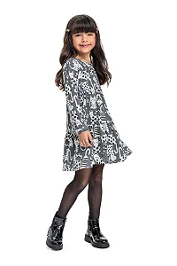 Vestido Infantil Manga Longa Gatinhos Bee Loop